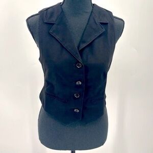 NWT Banana Republic black flannel vest size 0